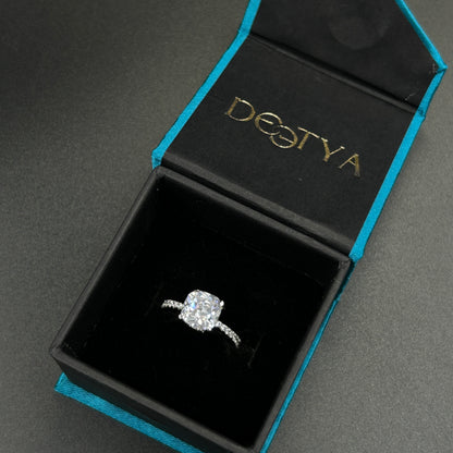 Women's Diamond Ring - Pure Silver