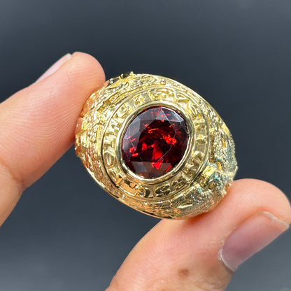 Red Garnet Men's Ring