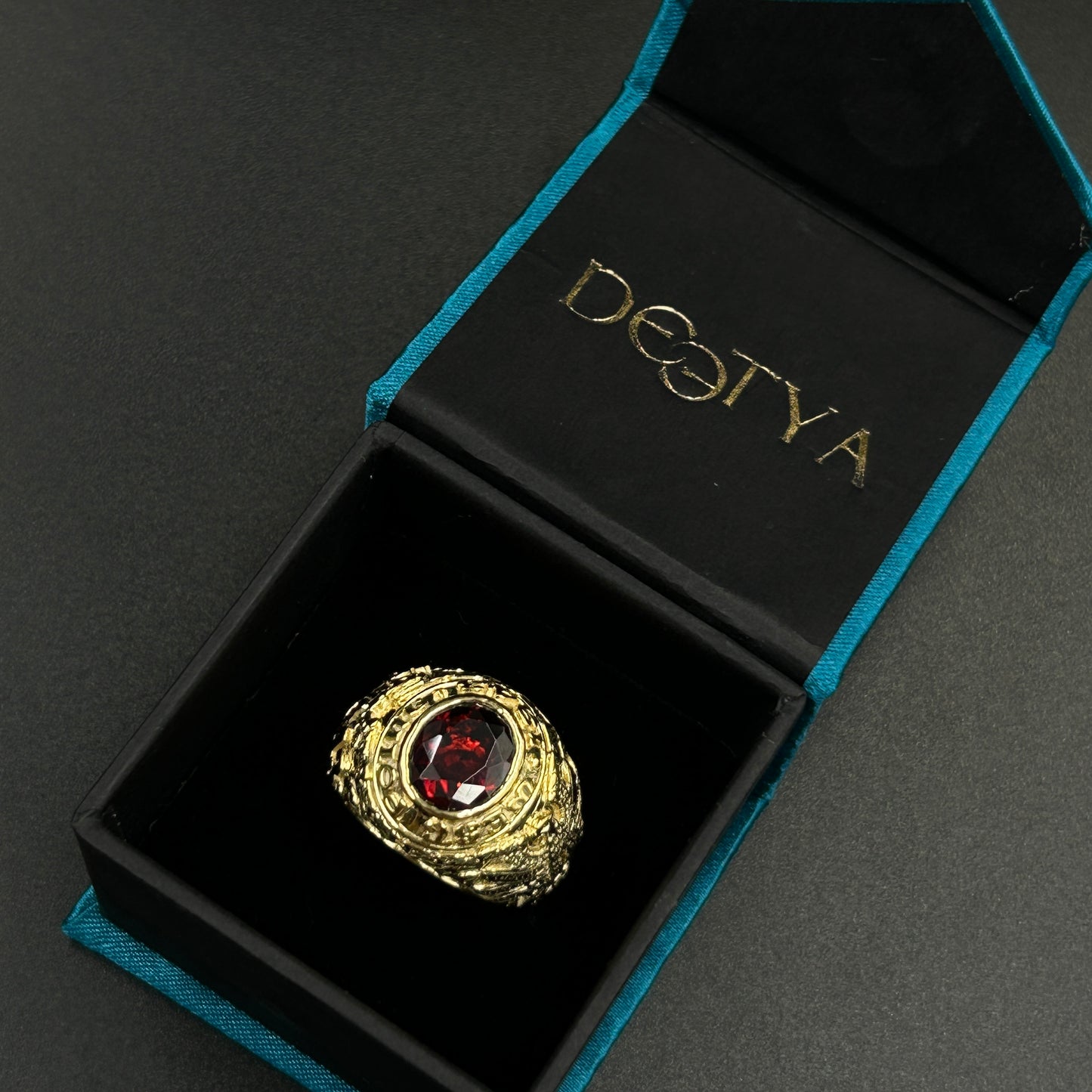 Red Garnet Men's Ring