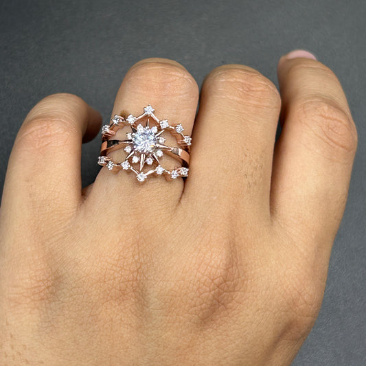 Rose Gold Enhancer Ring Set