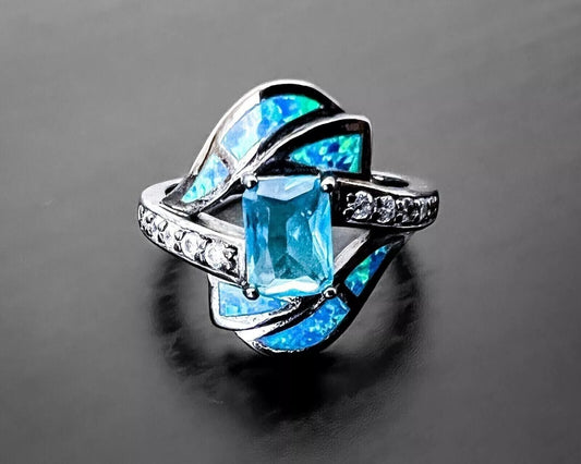 Blue Diamond Ring