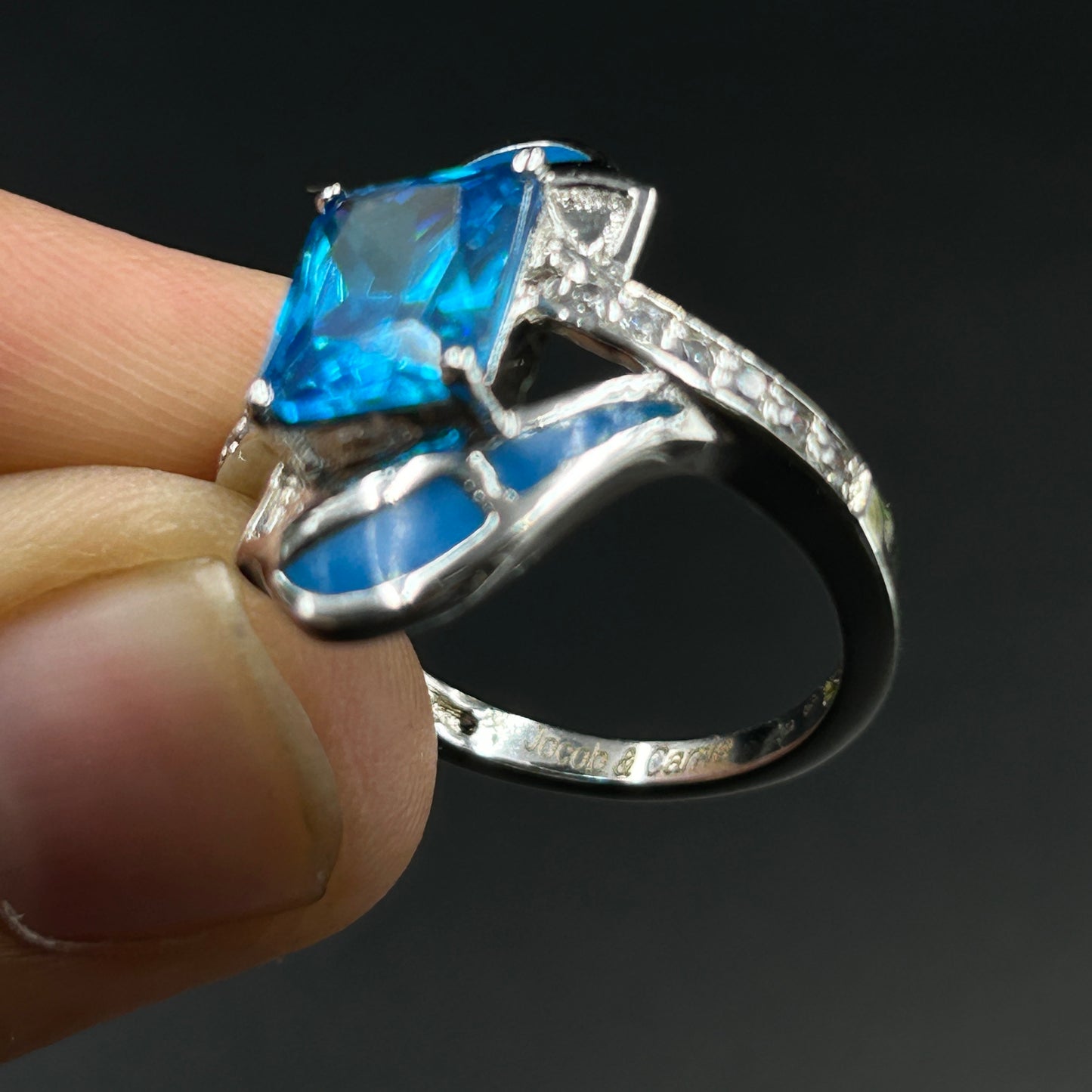 Blue Diamond Ring