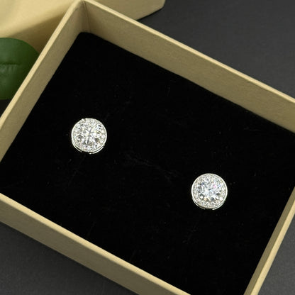 Men's Diamond Cufflink - 925 Sterling Silver