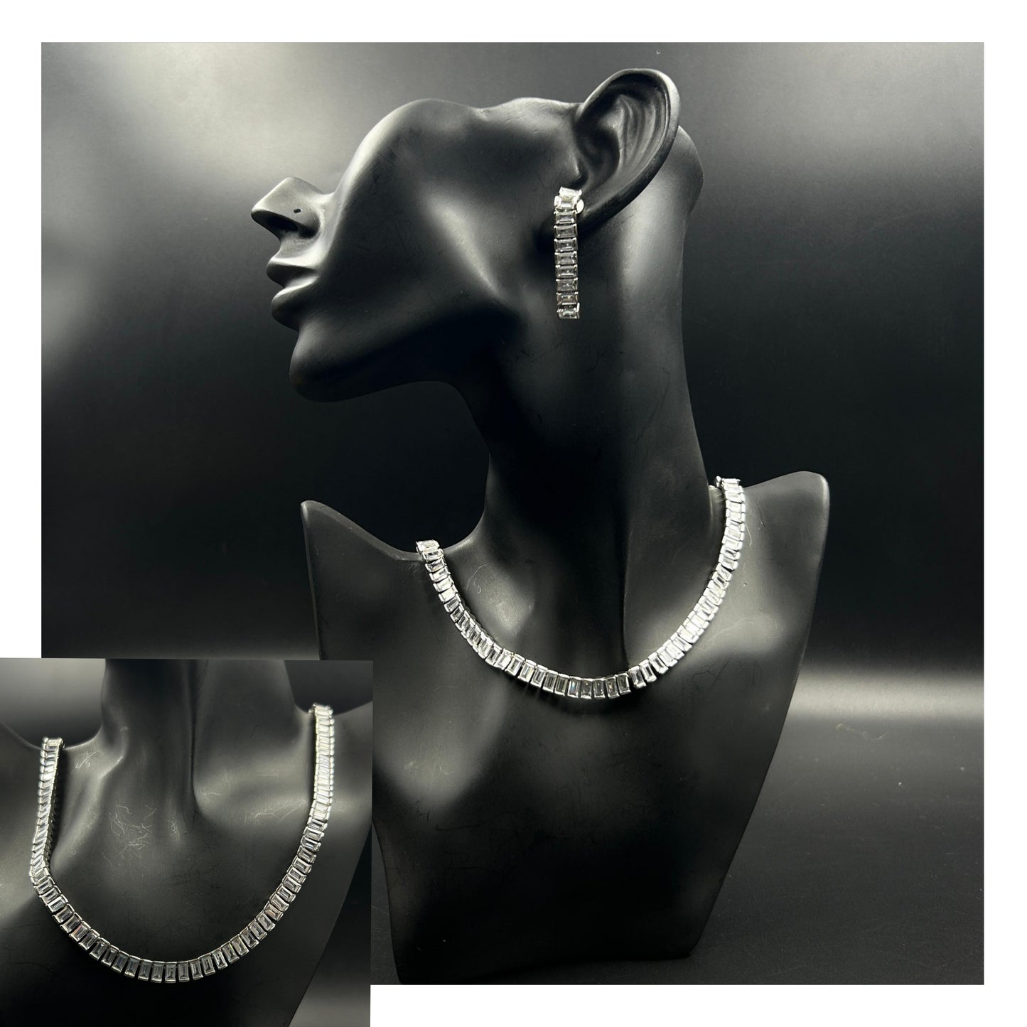 Baguette Diamond Necklace For Women