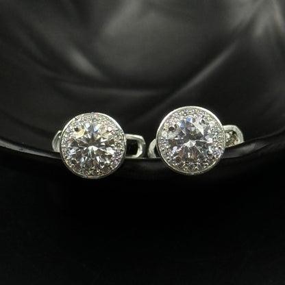 Men's Diamond Cufflink - 925 Sterling Silver