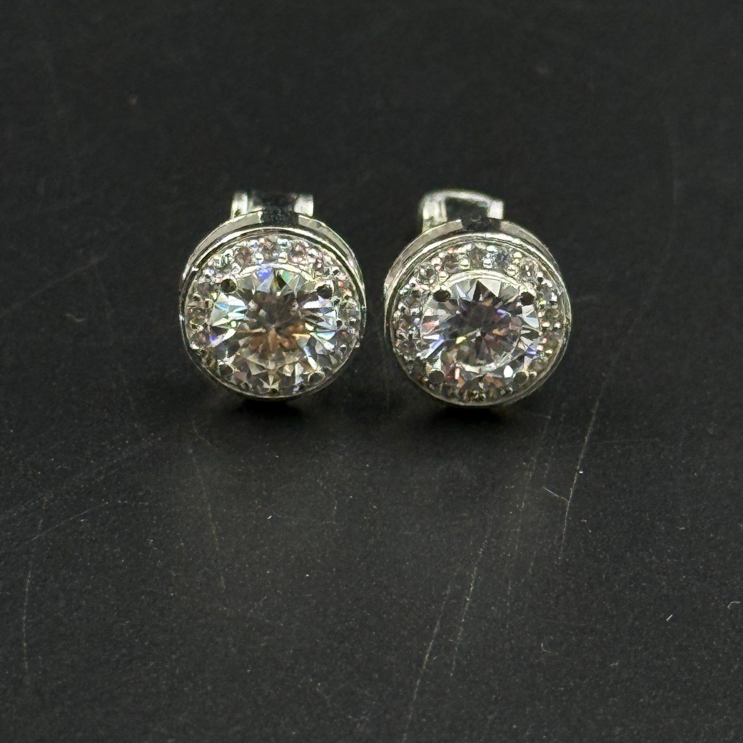 Men's Diamond Cufflink - 925 Sterling Silver