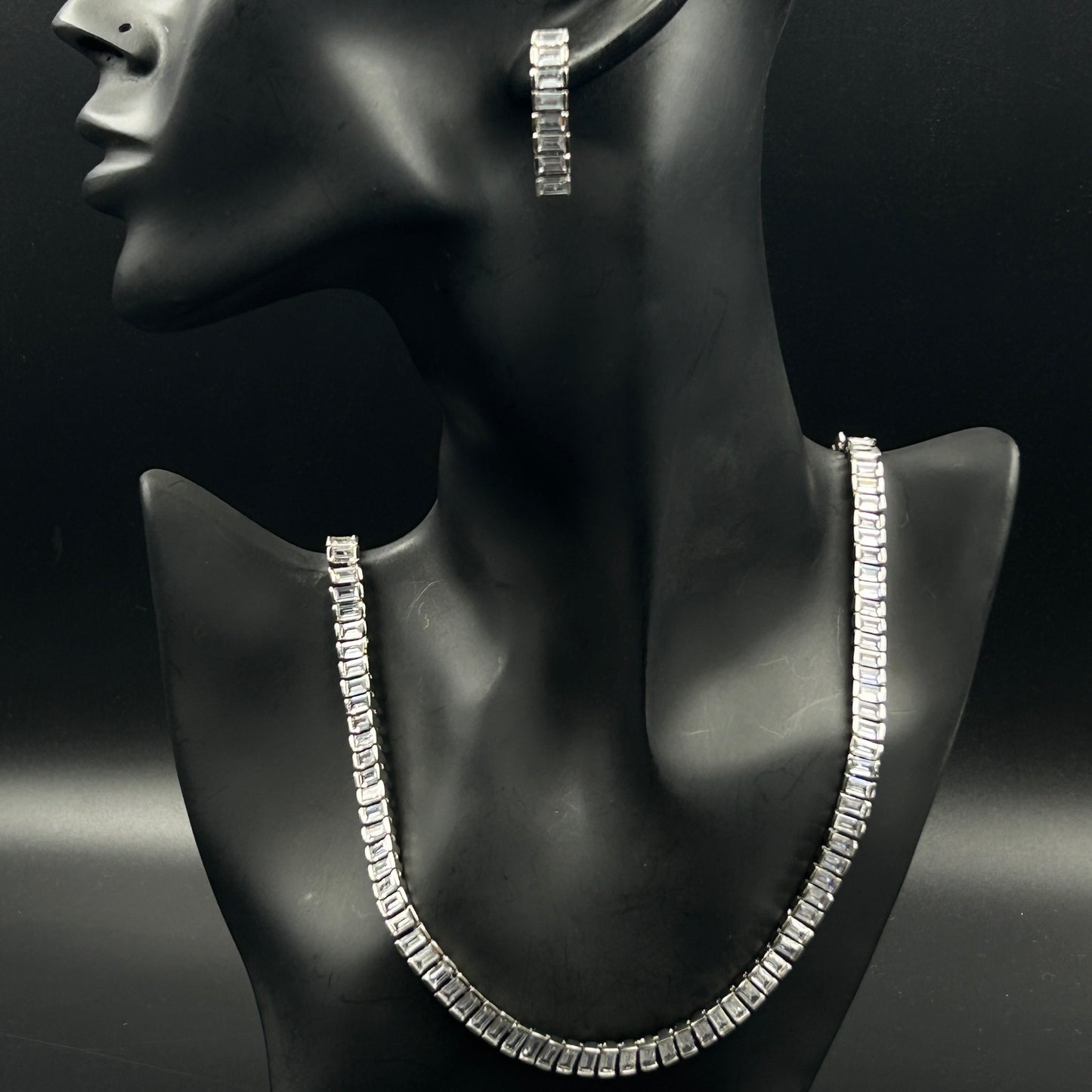 Baguette Diamond Necklace For Women