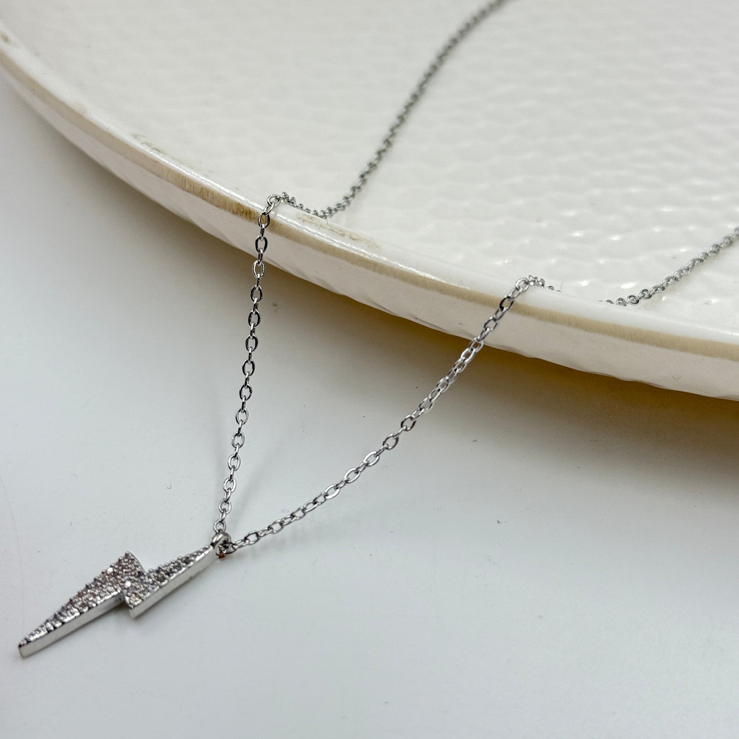 18k Gold Plated Women's Minimal Thunder Pendant