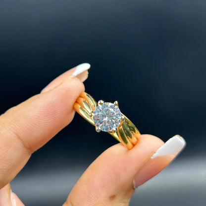 Women's Yellow Gold Diamond Ring