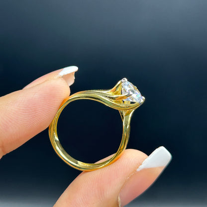 Women's Yellow Gold Diamond Ring