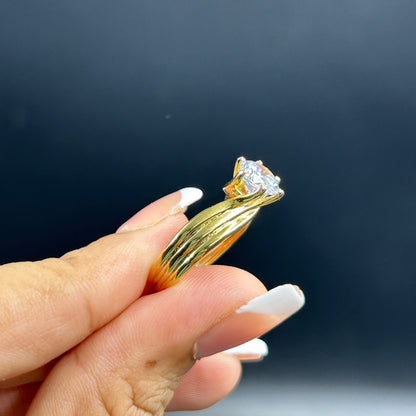 Women's Yellow Gold Diamond Ring
