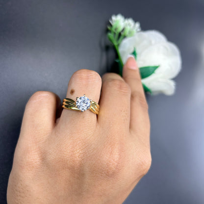 Women's Yellow Gold Diamond Ring
