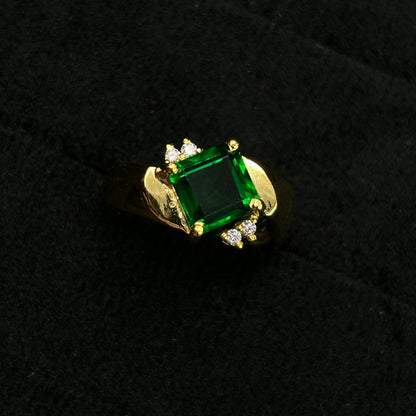 Men's Green Diamond Ring