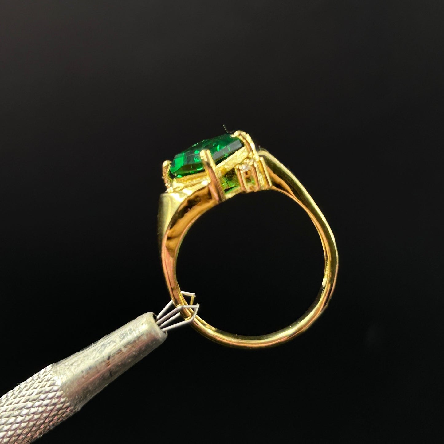 Men's Green Diamond Ring