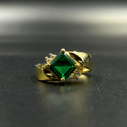 Men's Green Diamond Ring