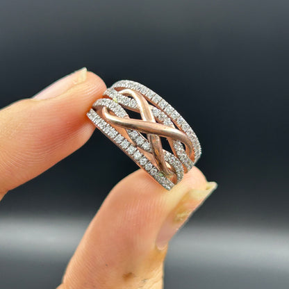 Criss Cross Two tone Ring