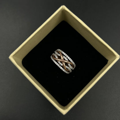 Criss Cross Two tone Ring