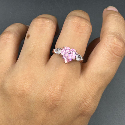 Women's Pink Heart Ring