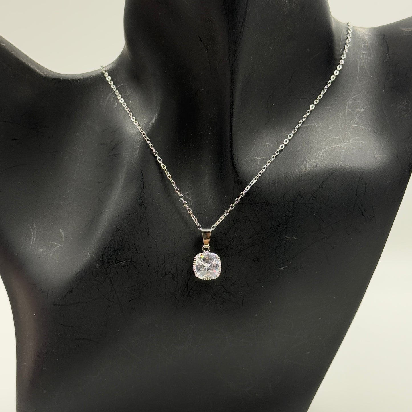 18k Gold Plated Women's Minimal Pendant Cushion