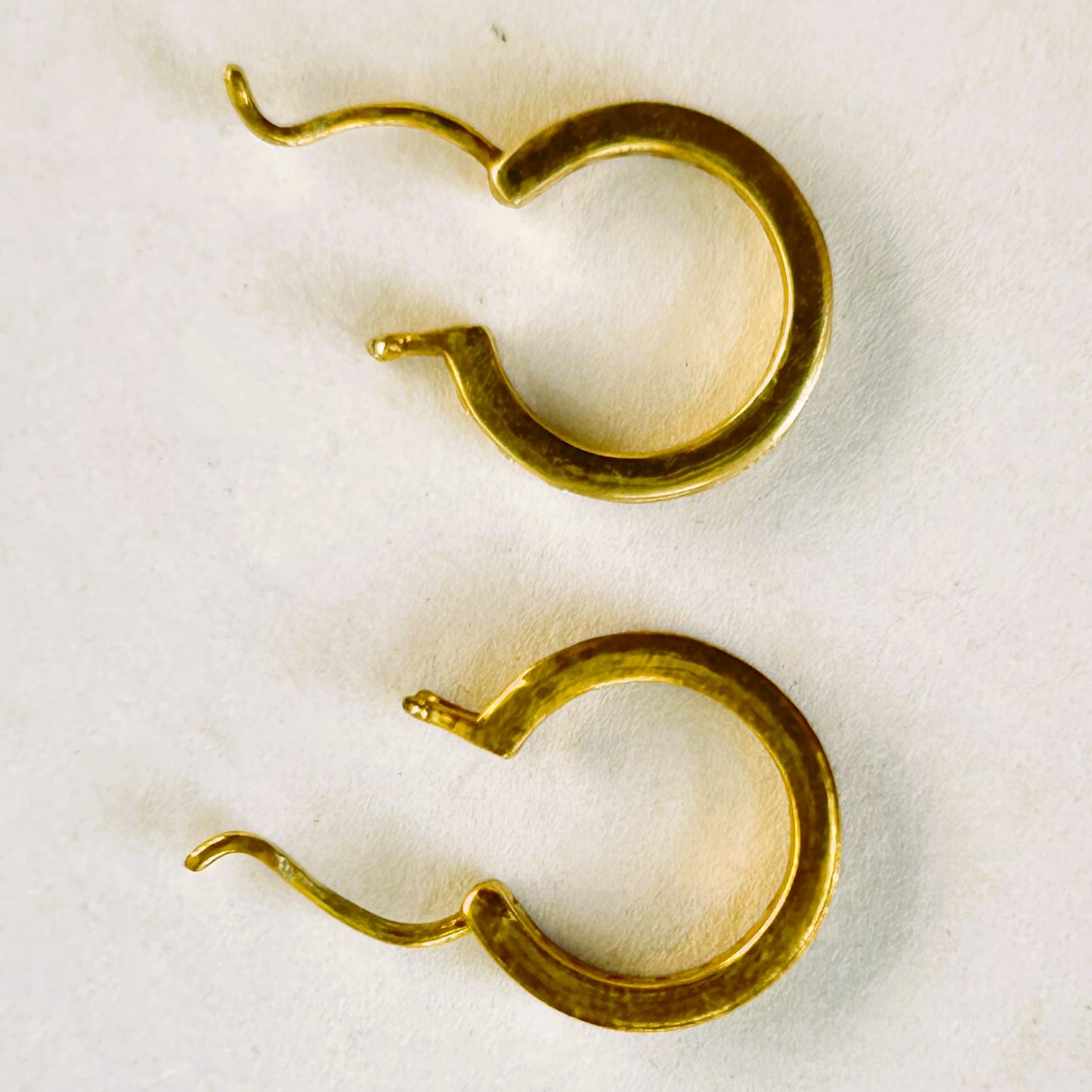 Yellow Gold Bali Earring- Silver Hoops
