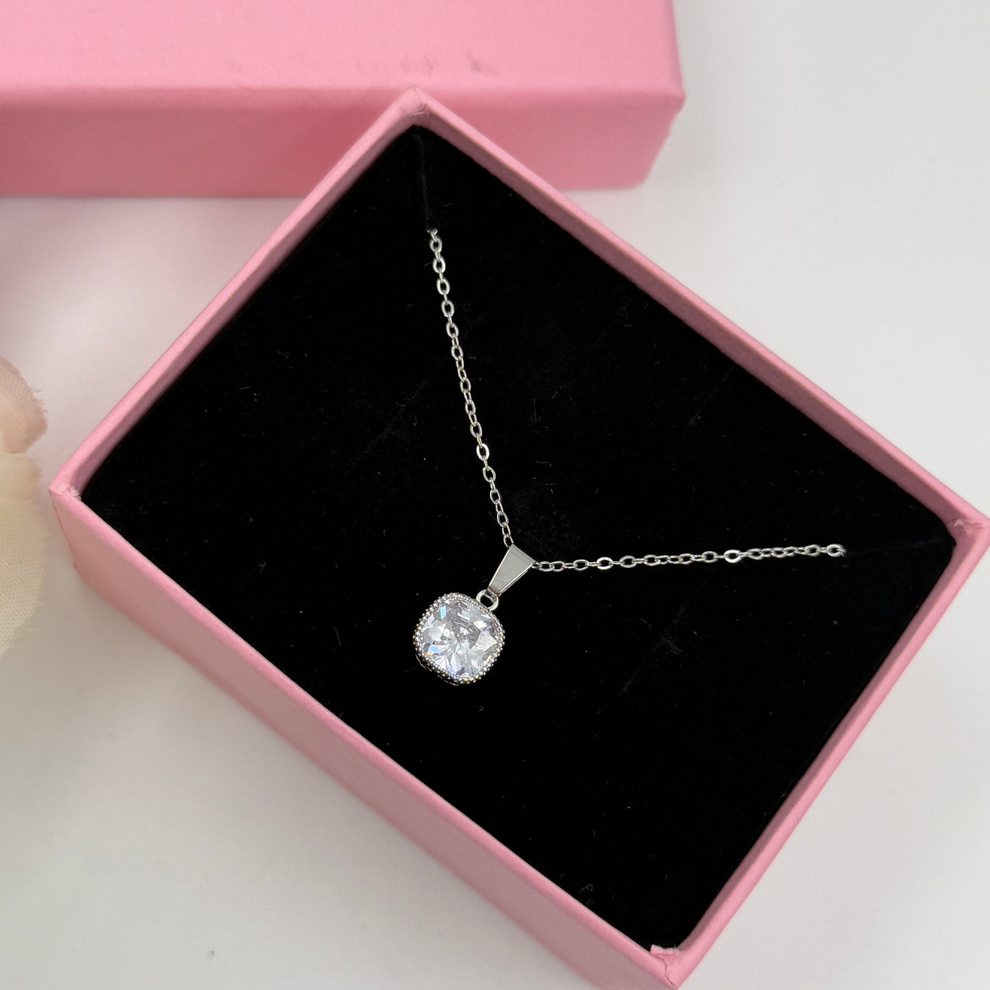 18k Gold Plated Women's Minimal Pendant Cushion