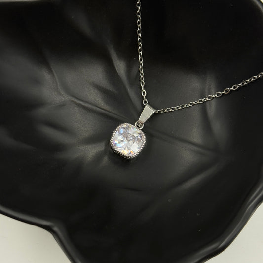 18k Gold Plated Women's Minimal Pendant Cushion