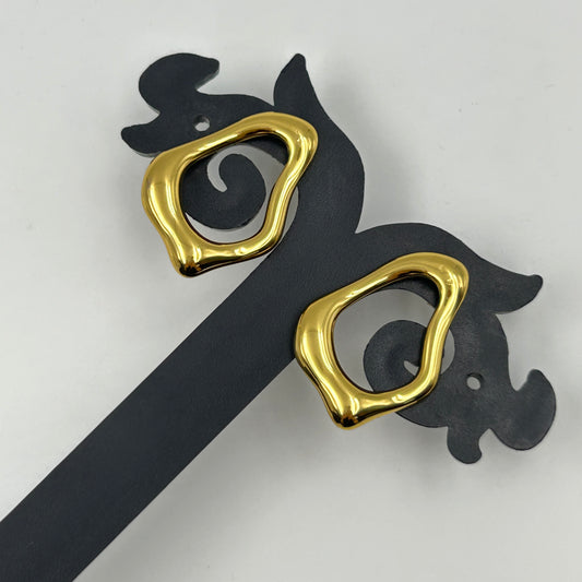 Women's Minimal Hoop Earrings 18K Yellow Gold Plated