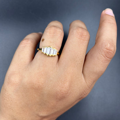 Women's Silver Baguette ring