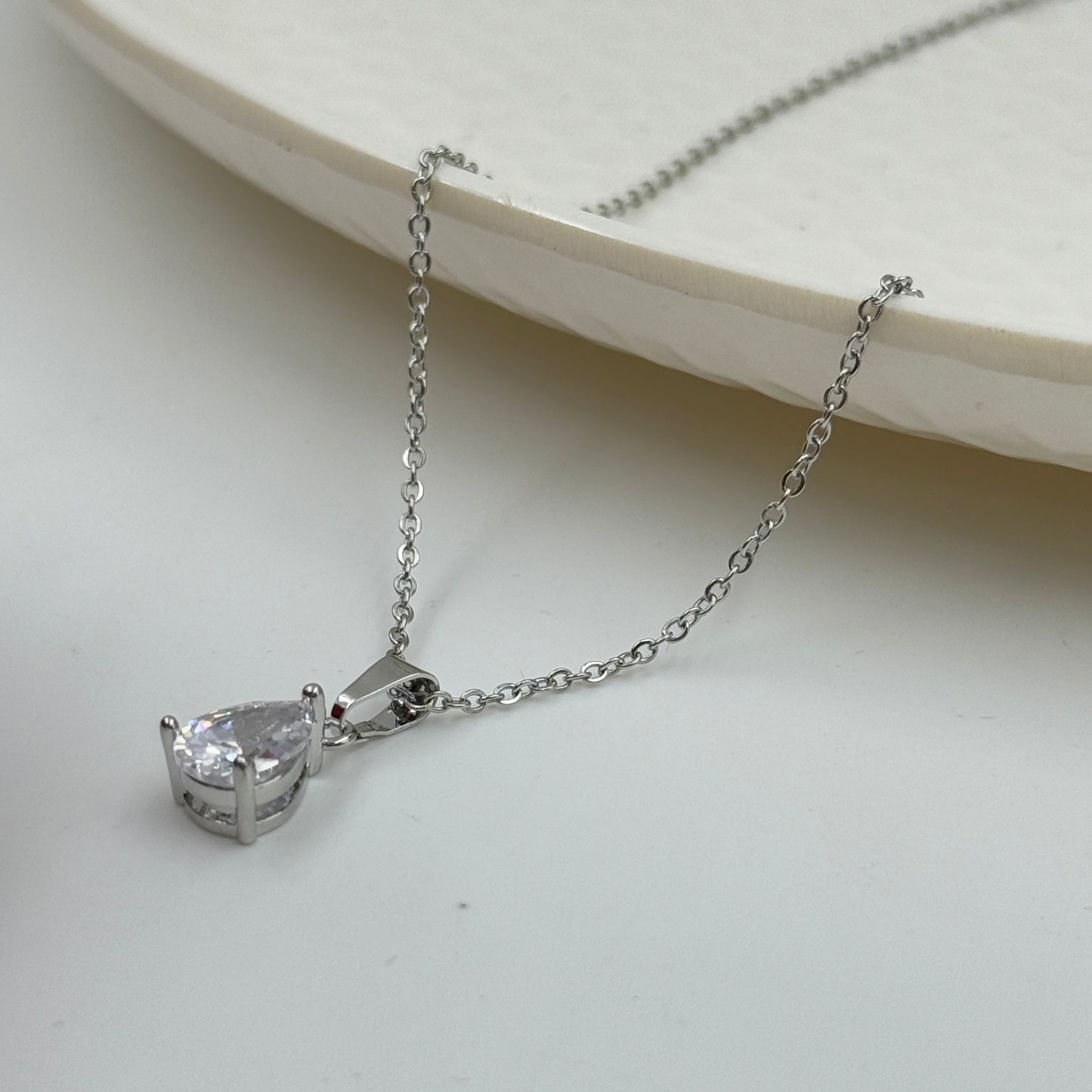 18k Gold Plated Women's Minimal Pendant Tear Drop