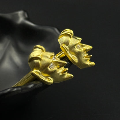 Face Cufflink - Antique Cufflink for Men in 925 Silver