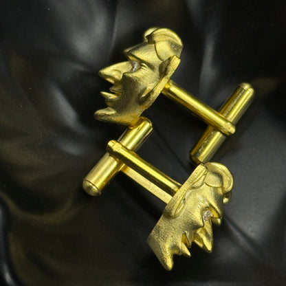Face Cufflink - Antique Cufflink for Men in 925 Silver
