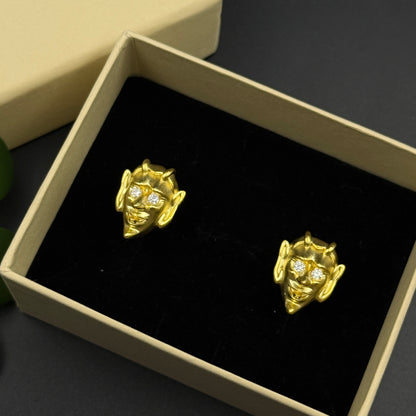 Face Cufflink - Antique Cufflink for Men in 925 Silver