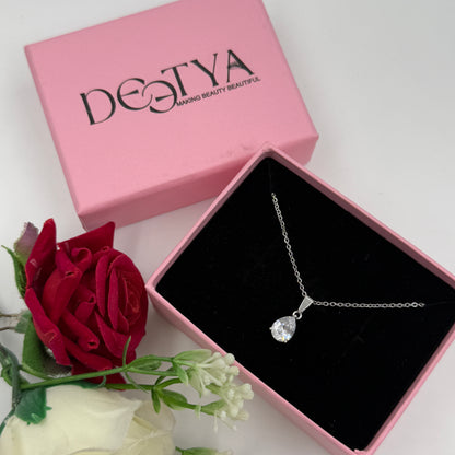 18k Gold Plated Women's Minimal Pendant Tear Drop