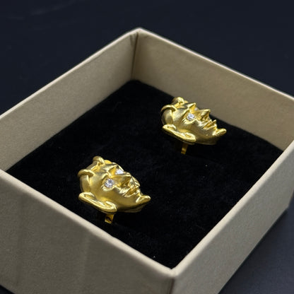 Face Cufflink - Antique Cufflink for Men in 925 Silver