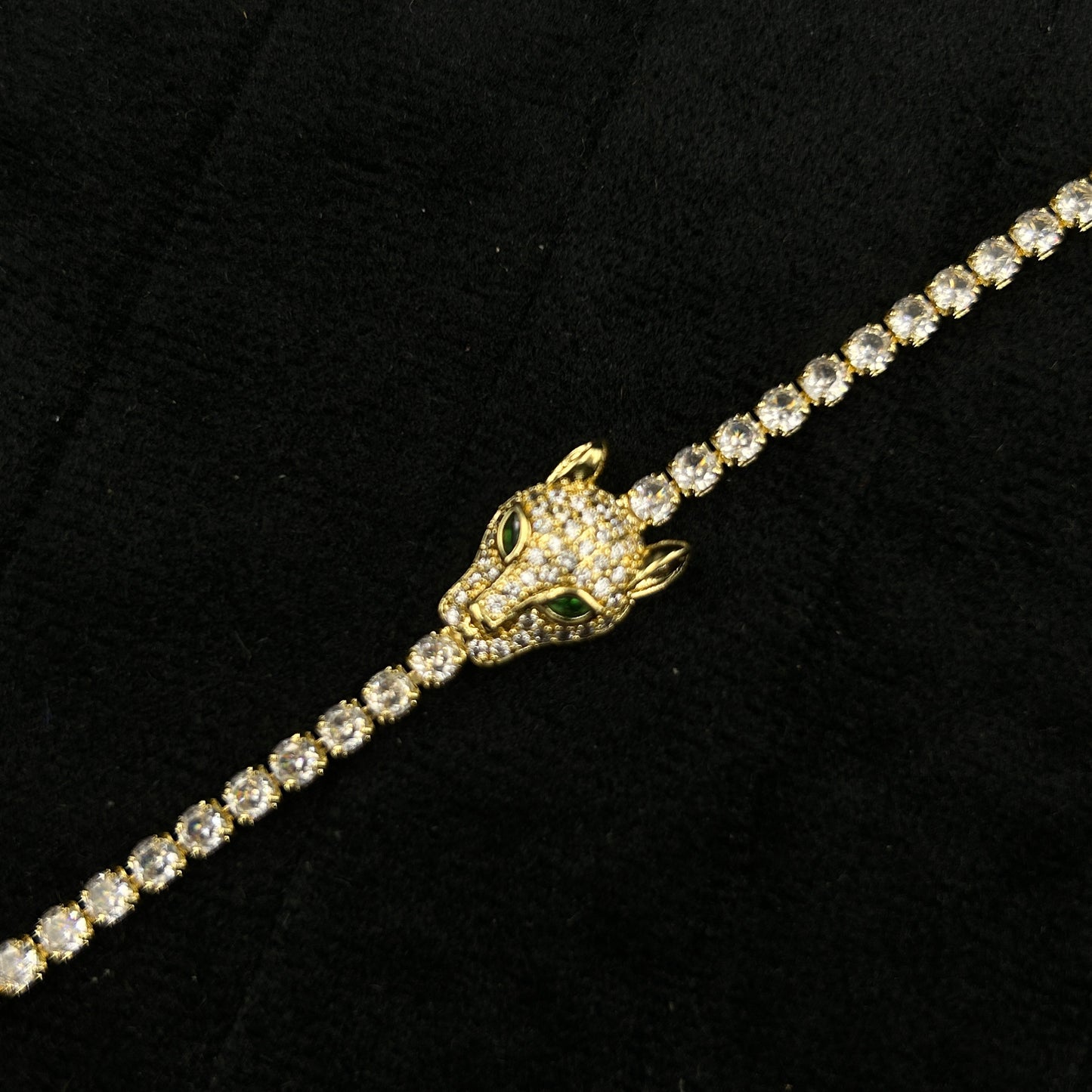 18k Gold Plated Panther Bracelet