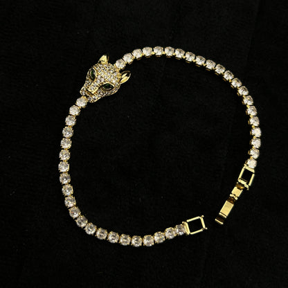 18k Gold Plated Panther Bracelet