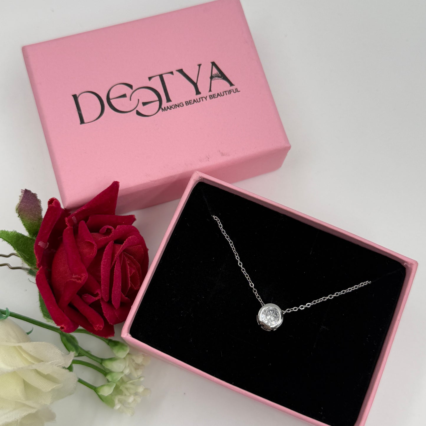 18k Gold Plated Women's Minimal Pendant Bezel Round