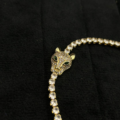 18k Gold Plated Panther Bracelet