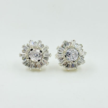 Pure Silver 2 in 1 Earrings - Stud Earrings, Flower Earrings for Women
