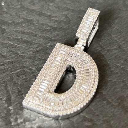 Letter D Pendant - Silver Pendant