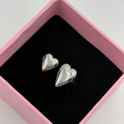 Two Heart Ring 18k White Gold Plated