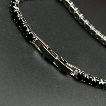 Black Diamond 18k White Gold Plated Bracelet