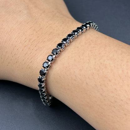 Black Diamond 18k White Gold Plated Bracelet