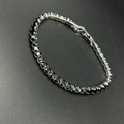 Black Diamond 18k White Gold Plated Bracelet