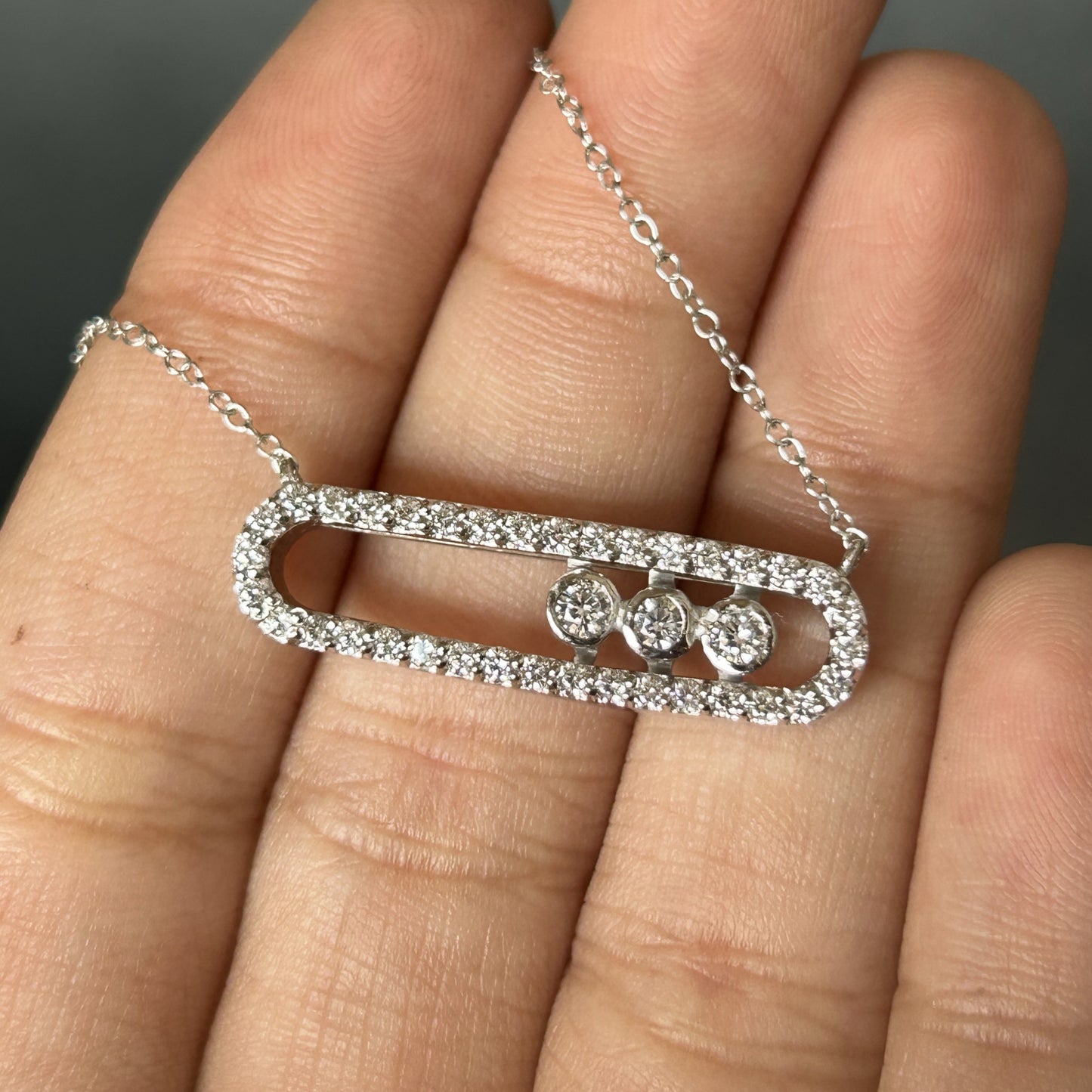 Custom Bar Pendant and Chain - Silver Pendant
