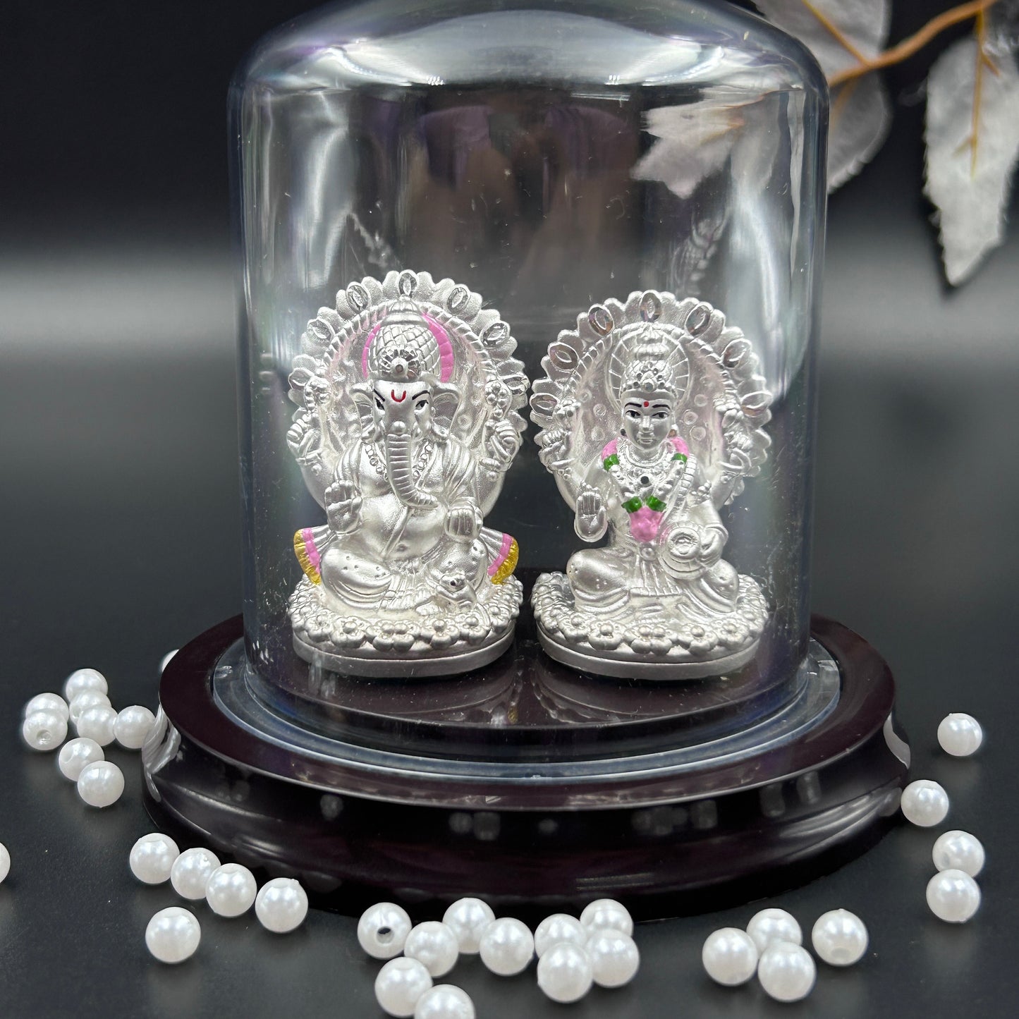 Ganesh/Laxmi Pure 999 Silver Murti