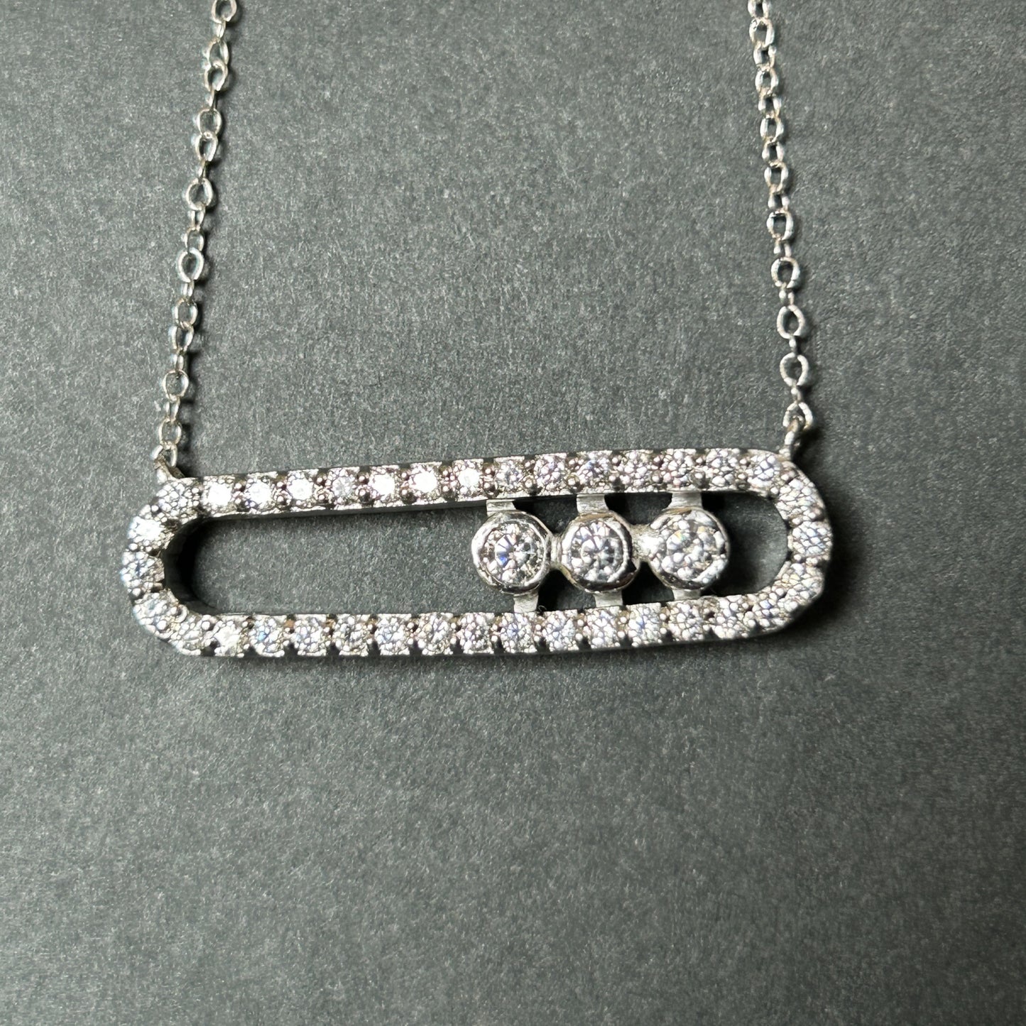 Custom Bar Pendant and Chain - Silver Pendant