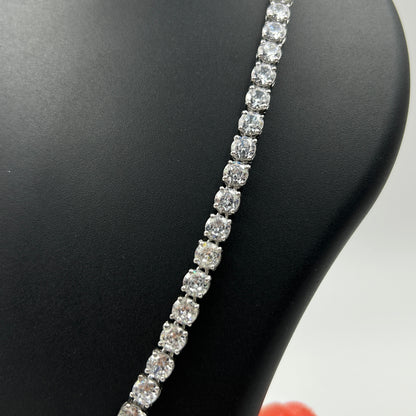 White Gold Zircon Solitaire Necklace