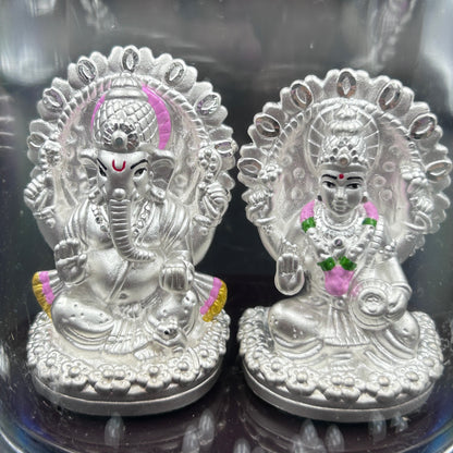 Ganesh/Laxmi Pure 999 Silver Murti