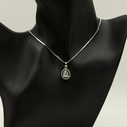 Pear Shape Small Pendant with Earrings Set - 18K Gold Plated Pendant Set